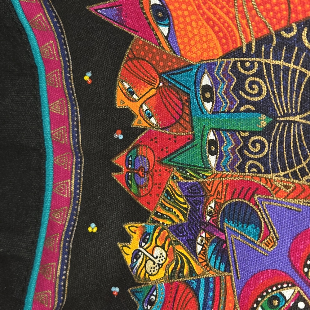 Laurel Burch Fantasticats Medium Scoop Tote Bag 5233 Multi By Sun N' Sand NWT - Picture 11 of 16